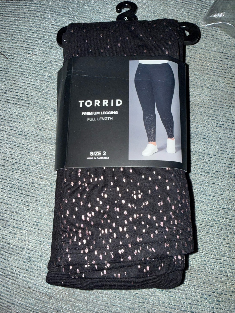 torrid Black Leggings with Rose Gold Speckle Details